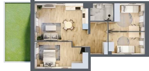 4 pokoje, mieszkanie 71,34 m², parter, oferta nr F2/E/01, Orawska Vita III, Wrocław, Ołtaszyn, Krzyki, ul. Orawska