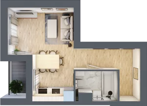 1 pokój, mieszkanie 28,39 m², parter, oferta nr F1/C/05, Orawska Vita III, Wrocław, Ołtaszyn, Krzyki, ul. Orawska