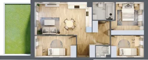4 pokoje, mieszkanie 68,07 m², parter, oferta nr F2/F/01, Orawska Vita III, Wrocław, Ołtaszyn, Krzyki, ul. Orawska