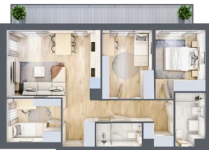 4 pokoje, mieszkanie 74,45 m², piętro 1, oferta nr AA0111, M Bemowo 3, Warszawa, Bemowo, Chrzanów, ul. Szeligowska