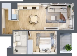 2 pokoje, mieszkanie 44,42 m², piętro 3, oferta nr AA0304/4, M Bemowo 4, Warszawa, Bemowo, Chrzanów, ul. Szeligowska
