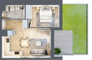 2 pokoje, mieszkanie 41,94 m², piętro 1, oferta nr AA0104/4, M Bemowo 4, Warszawa, Bemowo, Chrzanów, ul. Szeligowska
