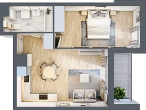 2 pokoje, mieszkanie 42,04 m², piętro 1, oferta nr AC0101/4, M Bemowo 4, Warszawa, Bemowo, Chrzanów, ul. Szeligowska