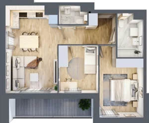 3 pokoje, mieszkanie 54,43 m², piętro 4, oferta nr AC0405/4, M Bemowo 4, Warszawa, Bemowo, Chrzanów, ul. Szeligowska