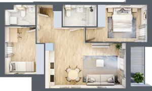 3 pokoje, mieszkanie 58,30 m², piętro 1, oferta nr AB0104/4, M Bemowo 4, Warszawa, Bemowo, Chrzanów, ul. Szeligowska