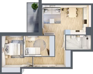 3 pokoje, mieszkanie 57,66 m², piętro 4, oferta nr BA0403/4, M Bemowo 4, Warszawa, Bemowo, Chrzanów, ul. Szeligowska
