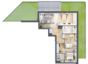 3 pokoje, mieszkanie 68,88 m², parter, oferta nr BA0005/4, M Bemowo 4, Warszawa, Bemowo, Chrzanów, ul. Szeligowska