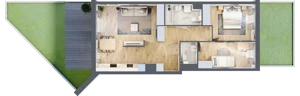 3 pokoje, mieszkanie 68,97 m², parter, oferta nr BC0001/4, M Bemowo 4, Warszawa, Bemowo, Chrzanów, ul. Szeligowska