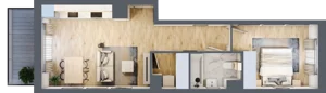 2 pokoje, mieszkanie 44,60 m², piętro 2, oferta nr BB0203/4, M Bemowo 4, Warszawa, Bemowo, Chrzanów, ul. Szeligowska