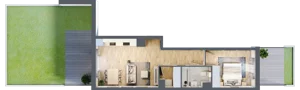 2 pokoje, mieszkanie 44,60 m², parter, oferta nr BB0003/4, M Bemowo 4, Warszawa, Bemowo, Chrzanów, ul. Szeligowska