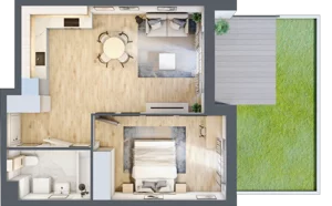 2 pokoje, mieszkanie 40,72 m², piętro 1, oferta nr AA0102/4, M Bemowo 4, Warszawa, Bemowo, Chrzanów, ul. Szeligowska