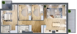 4 pokoje, apartament 111,13 m², piętro 4, oferta nr B.40, Apartamenty Kapitanat bud. B, Gdańsk, Śródmieście, ul. Stępkarska / Wiosny Ludów