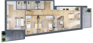 4 pokoje, apartament 86,76 m², piętro 1, oferta nr A.7, Apartamenty Kapitanat bud. A, Gdańsk, Śródmieście, ul. Stępkarska / Wiosny Ludów