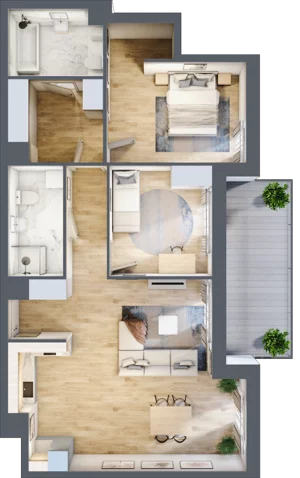 3 pokoje, apartament 82,73 m², piętro 3, oferta nr A.31, Apartamenty Kapitanat bud. A, Gdańsk, Śródmieście, ul. Stępkarska / Wiosny Ludów