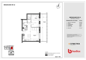 3 pokoje, apartament 47,93 m², piętro 3, oferta nr B32, Apartamenty Vinea, Toruń, Jakubskie Przedmieście, ul. Winnica 25-27