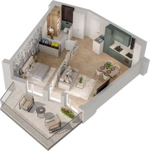 2 pokoje, mieszkanie 50,50 m², piętro 1, oferta nr WL/D33/10, Wiczlino Lyceum, Gdynia, Chwarzno-Wiczlino, Wiczlino, ul. Danusi 31 