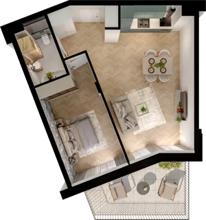 2 pokoje, mieszkanie 50,50 m², piętro 1, oferta nr WL/D33/10, Wiczlino Lyceum, Gdynia, Chwarzno-Wiczlino, Wiczlino, ul. Danusi 31 