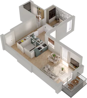 3 pokoje, mieszkanie 71,85 m², piętro 1, oferta nr WL/D33/4, Wiczlino Lyceum, Gdynia, Chwarzno-Wiczlino, Wiczlino, ul. Danusi 31 