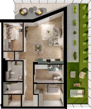 4 pokoje, mieszkanie 80,60 m², piętro 1, oferta nr WL/D33/5, Wiczlino Lyceum, Gdynia, Chwarzno-Wiczlino, Wiczlino, ul. Danusi 31 