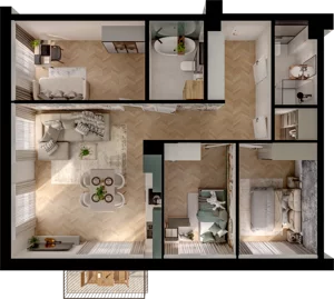 4 pokoje, mieszkanie 73,32 m², piętro 1, oferta nr WL/D33/11, Wiczlino Lyceum, Gdynia, Chwarzno-Wiczlino, Wiczlino, ul. Danusi 31 