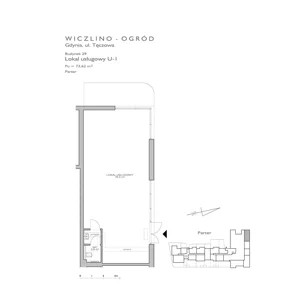 Lokal użytkowy 73,58 m², oferta nr W-O/US/T33/A/35, Wiczlino-Ogród - lokale użytkowe, Gdynia, Chwarzno-Wiczlino, ul. Felińskiego / Tęczowa