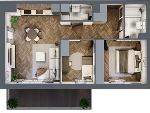 3 pokoje, apartament 57,29 m², piętro 1, oferta nr A.M08, Paderewskiego 29, Katowice, Osiedle Paderewskiego-Muchowiec, Dolina Trzech Stawów, ul. Ignacego Paderewskiego 29