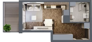 1 pokój, apartament 25,58 m², piętro 2, oferta nr A.M66, Paderewskiego 29, Katowice, Osiedle Paderewskiego-Muchowiec, Dolina Trzech Stawów, ul. Ignacego Paderewskiego 29