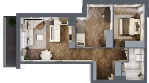 3 pokoje, apartament 57,75 m², piętro 1, oferta nr B.M01, Paderewskiego 29, Katowice, Osiedle Paderewskiego-Muchowiec, Dolina Trzech Stawów, ul. Ignacego Paderewskiego 29