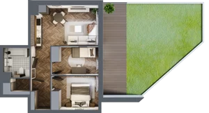 3 pokoje, apartament 51,17 m², piętro 2, oferta nr B.M19, Paderewskiego 29, Katowice, Osiedle Paderewskiego-Muchowiec, Dolina Trzech Stawów, ul. Ignacego Paderewskiego 29