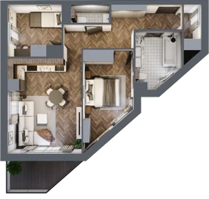 3 pokoje, apartament 58,71 m², piętro 2, oferta nr B.M18, Paderewskiego 29, Katowice, Osiedle Paderewskiego-Muchowiec, Dolina Trzech Stawów, ul. Ignacego Paderewskiego 29