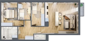 4 pokoje, mieszkanie 79,10 m², piętro 2, oferta nr G5A.14, Geometryczna 5A, Warszawa, Białołęka, Grodzisk, ul. Geometryczna 5, 5A