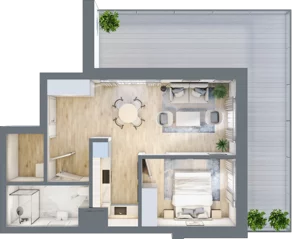 2 pokoje, apartament 45,13 m², parter, oferta nr D/0.02, Rogowo Pearl, Rogowo, ul. Rezydencyjna