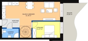 2 pokoje, apartament 60,16 m², piętro 5, oferta nr D/5.03, Rogowo Pearl, Rogowo, ul. Rezydencyjna