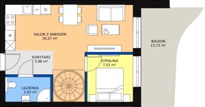 2 pokoje, apartament 50,46 m², piętro 5, oferta nr D/5.04, Rogowo Pearl, Rogowo, ul. Rezydencyjna