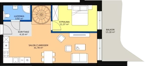2 pokoje, apartament 59,91 m², piętro 5, oferta nr D/5.06, Rogowo Pearl, Rogowo, ul. Rezydencyjna
