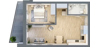 2 pokoje, apartament inwestycyjny 46,62 m², piętro 3, oferta nr G/3.17, Rogowo Pearl, Rogowo, ul. Rezydencyjna