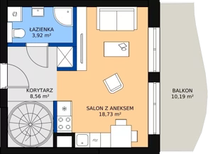 1 pokój, apartament inwestycyjny 31,21 m², piętro 5, oferta nr G/5.13, Rogowo Pearl, Rogowo, ul. Rezydencyjna