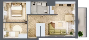 3 pokoje, mieszkanie 50,74 m², piętro 1, oferta nr A.P1.03, Mirabelki 5, Warszawa, Białołęka, Brzeziny, ul. Mirabelki 5