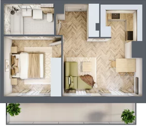 2 pokoje, mieszkanie 39,47 m², piętro 2, oferta nr A.P2.07, Mirabelki 5, Warszawa, Białołęka, Brzeziny, ul. Mirabelki 5