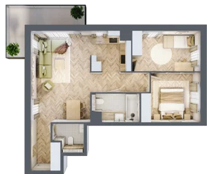 3 pokoje, mieszkanie 63,81 m², piętro 2, oferta nr B.P2.30, Mirabelki 5, Warszawa, Białołęka, Brzeziny, ul. Mirabelki 5