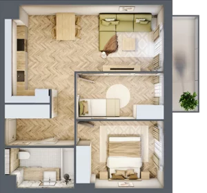 3 pokoje, mieszkanie 53,21 m², piętro 2, oferta nr C.P2.73, Mirabelki 5, Warszawa, Białołęka, Brzeziny, ul. Mirabelki 5