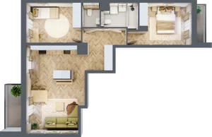 3 pokoje, mieszkanie 63,13 m², piętro 1, oferta nr D.P1.82, Mirabelki 5, Warszawa, Białołęka, Brzeziny, ul. Mirabelki 5