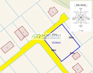 Działka 1 234,00 m², Tuchom, Sprzedaż