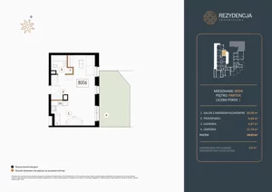 1 pokój, mieszkanie 39,67 m², parter, oferta nr B.006, Rezydencja Śródmiejska, Łódź, Śródmieście, Śródmieście-Wschód, ul. Pomorska 28