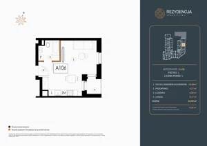 1 pokój, mieszkanie 28,00 m², piętro 1, oferta nr A.106, Rezydencja Śródmiejska, Łódź, Śródmieście, Śródmieście-Wschód, ul. Pomorska 28