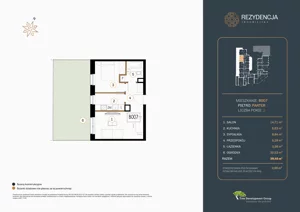 2 pokoje, mieszkanie 39,61 m², parter, oferta nr B.007, Rezydencja Śródmiejska, Łódź, Śródmieście, Śródmieście-Wschód, ul. Pomorska 28