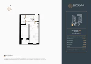 2 pokoje, mieszkanie 48,82 m², piętro 4, oferta nr B.404, Rezydencja Śródmiejska, Łódź, Śródmieście, Śródmieście-Wschód, ul. Pomorska 28