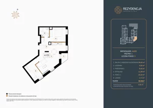 3 pokoje, mieszkanie 58,98 m², piętro 1, oferta nr A.103, Rezydencja Śródmiejska, Łódź, Śródmieście, Śródmieście-Wschód, ul. Pomorska 28