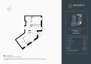 3 pokoje, mieszkanie 59,03 m², piętro 3, oferta nr A.303, Rezydencja Śródmiejska, Łódź, Śródmieście, Śródmieście-Wschód, ul. Pomorska 28
