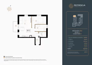 3 pokoje, mieszkanie 61,77 m², piętro 3, oferta nr B.312, Rezydencja Śródmiejska, Łódź, Śródmieście, Śródmieście-Wschód, ul. Pomorska 28